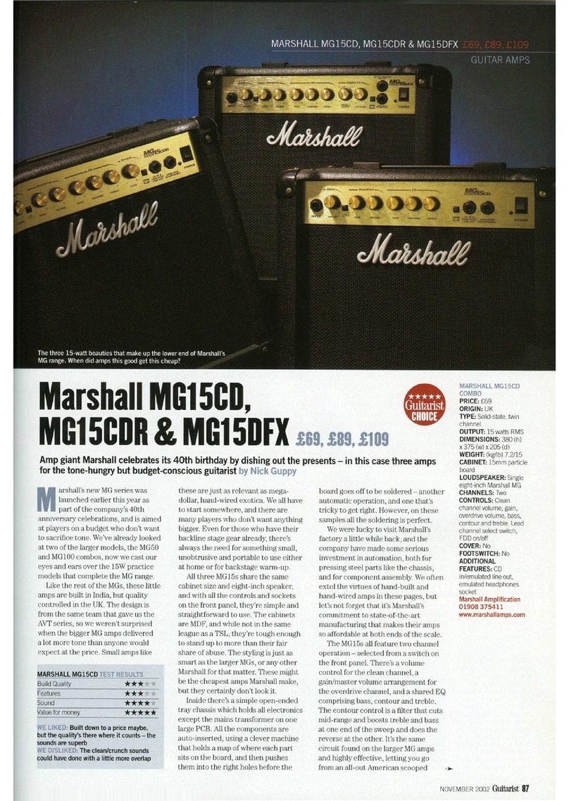 Marshall Amplification MG15CD brochure