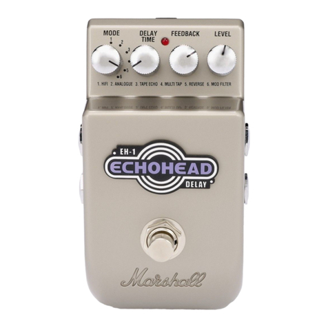 Marshall Amplification EFFECT PEDAL EH-1 ECHOHEAD owner's manual Marshall Amplification EFFECT PEDAL EH-1 ECHOHEAD owner's manual