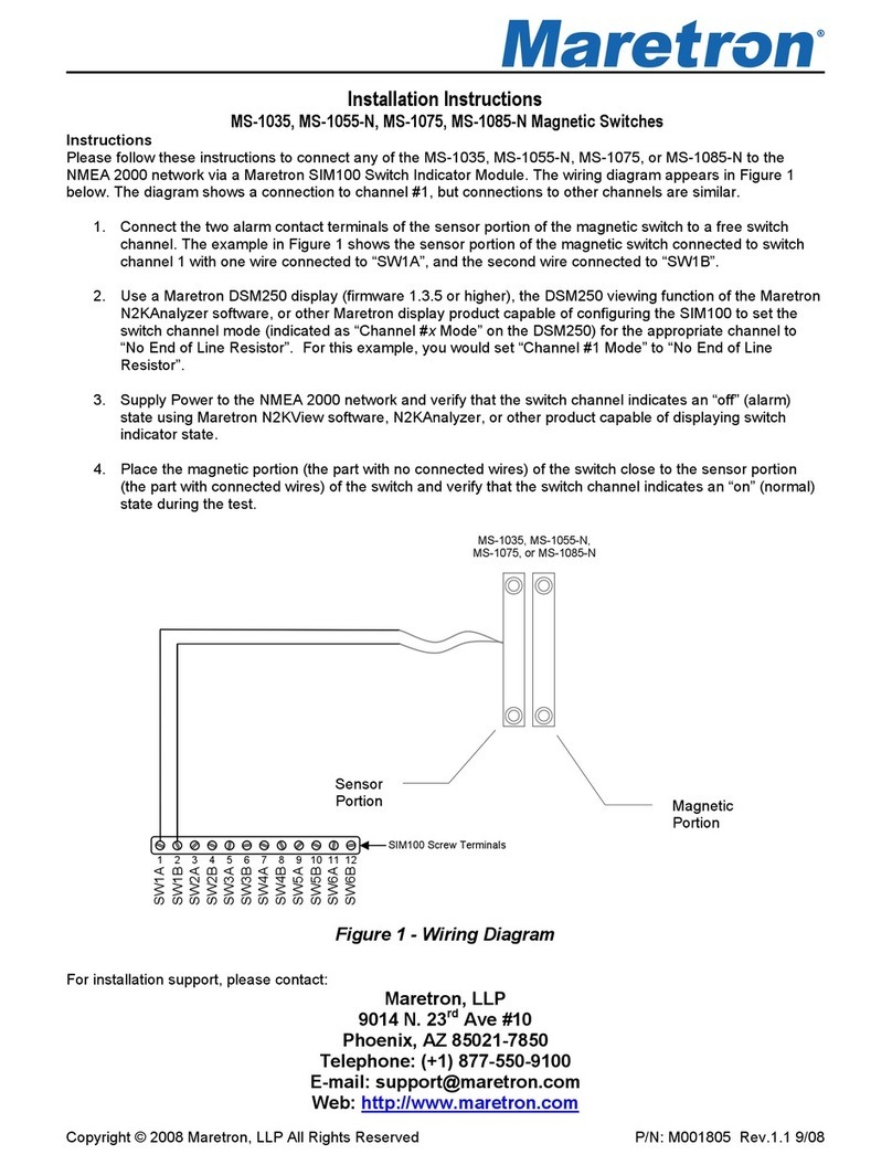 Maretron MS-1035 installation instructions