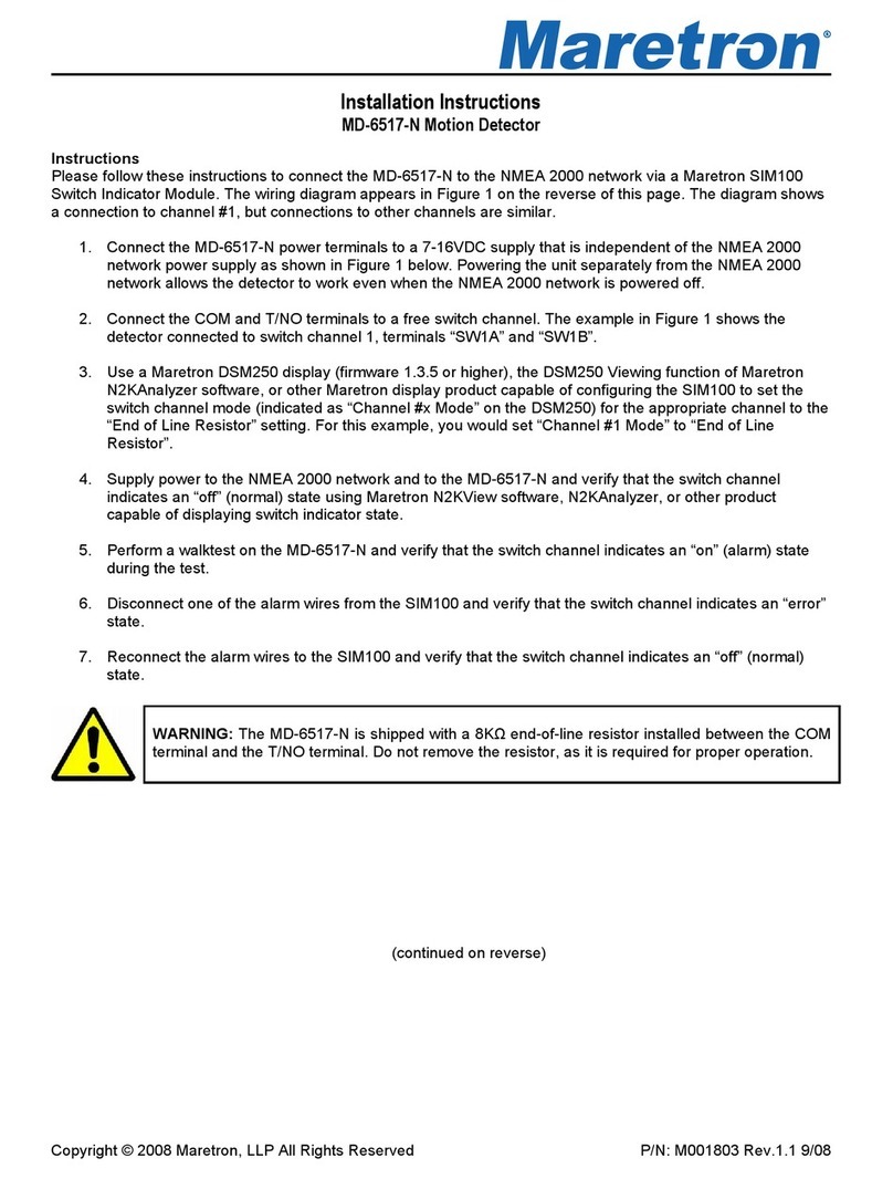 Maretron MD-6517-N installation instructions