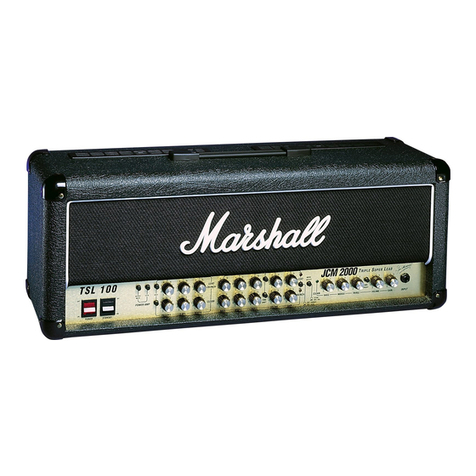 Marshall Amplification TSL100 user manual Marshall Amplification TSL100 user manual