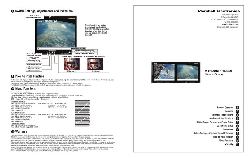 Marshall Electronics V-R102DP-HDSDI User manual
