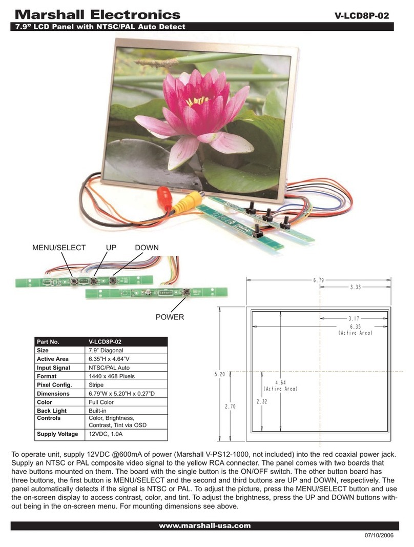 Marshall Electronics V-LCD8P-02 User manual