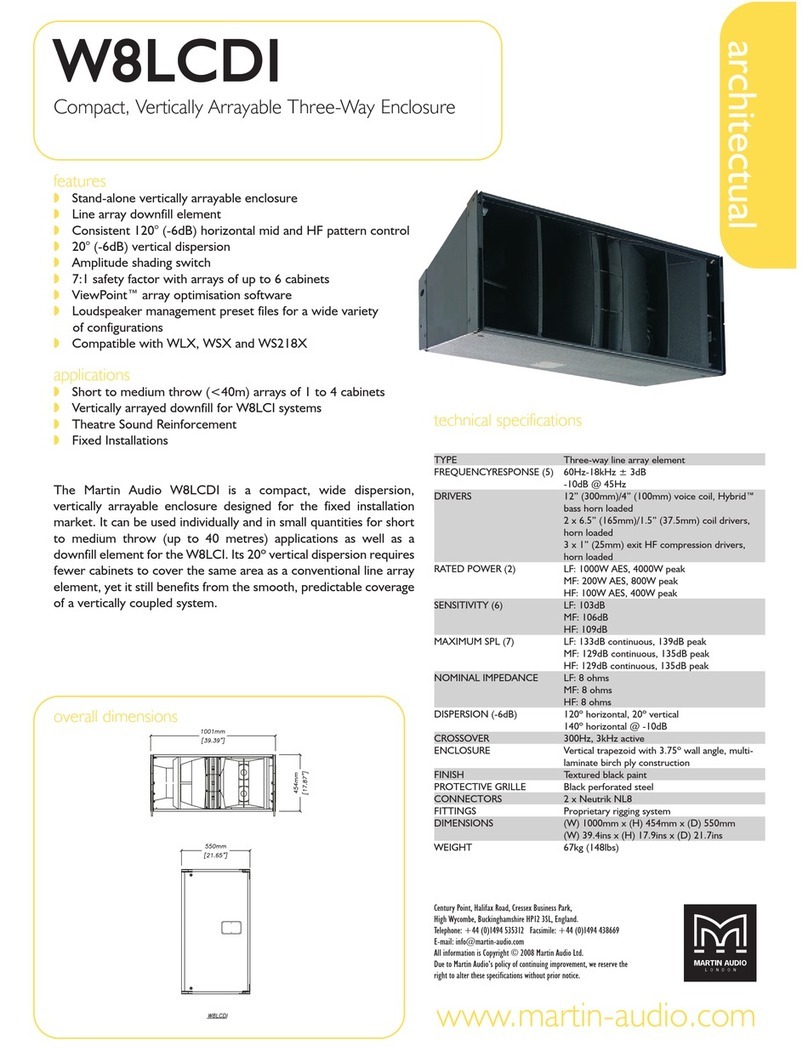 Martin Audio Architectual W8LCDI Technical specifications