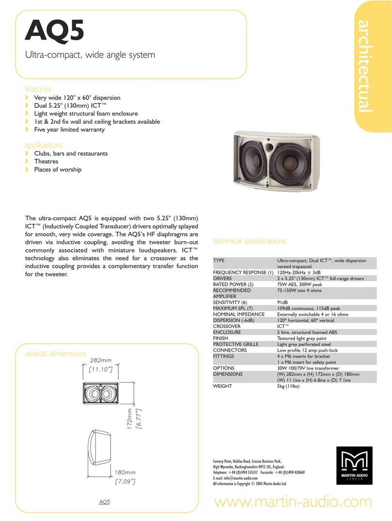 Martin Audio AQ5 User manual
