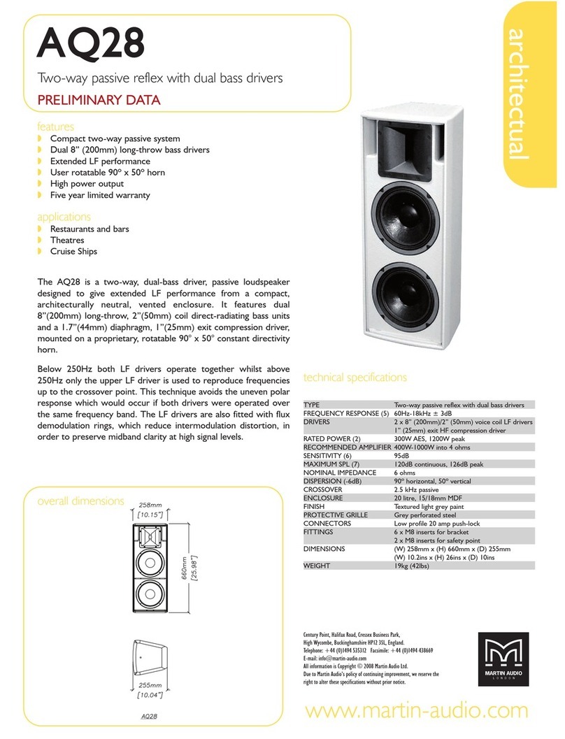 Martin Audio AQ28 User manual