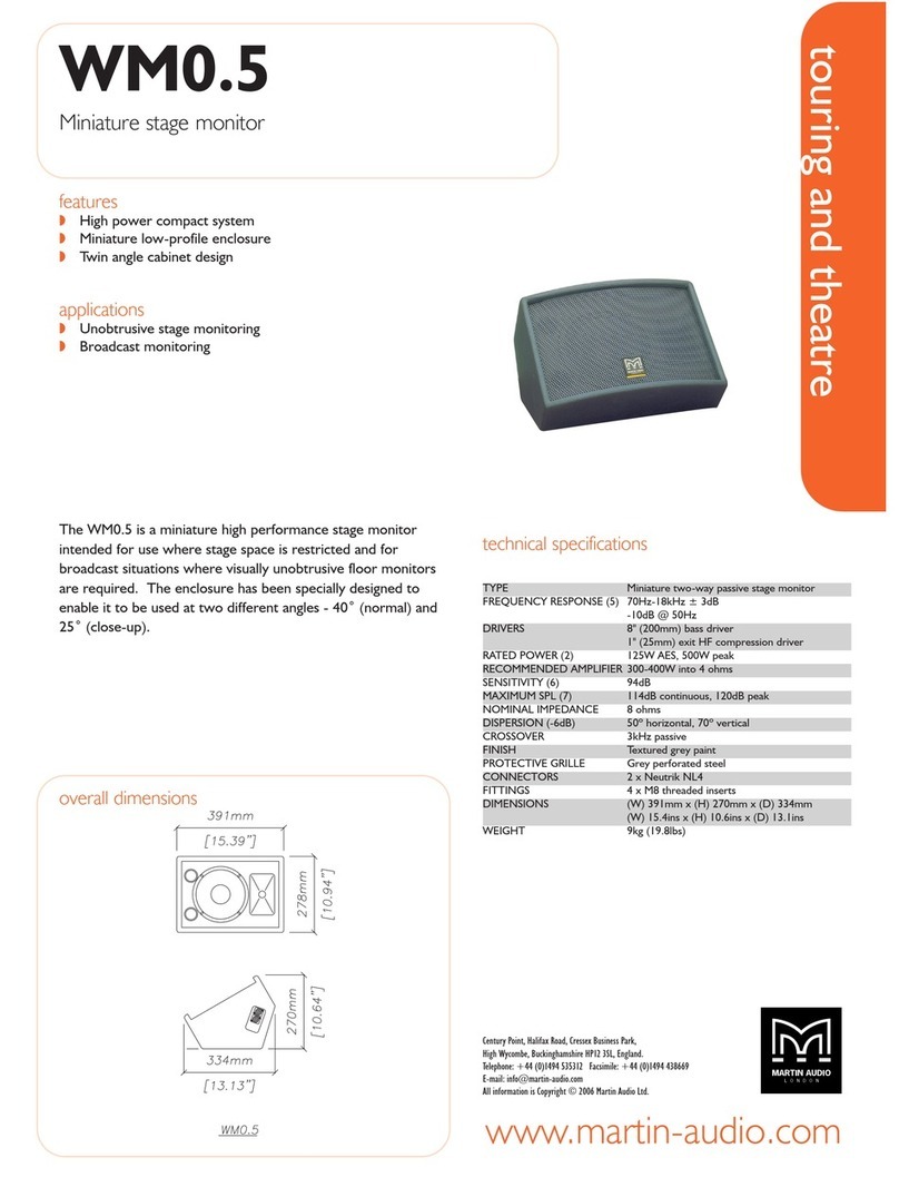 Martin Audio WM0.5 - SCHEMATICS Technical specifications