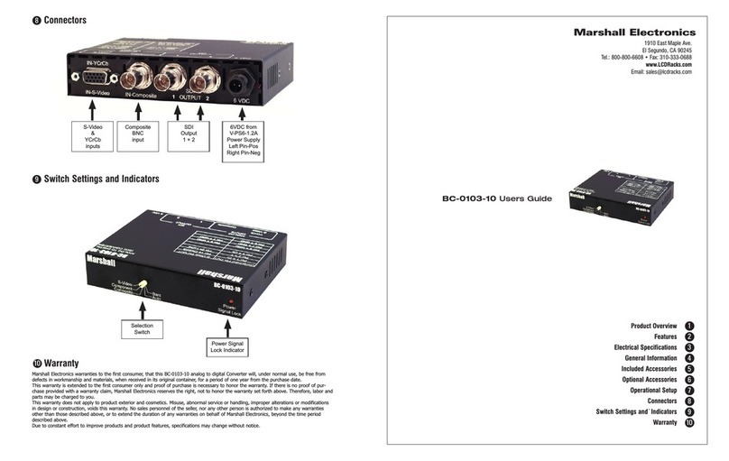 Marshall Electronics BC-0103-10 User manual
