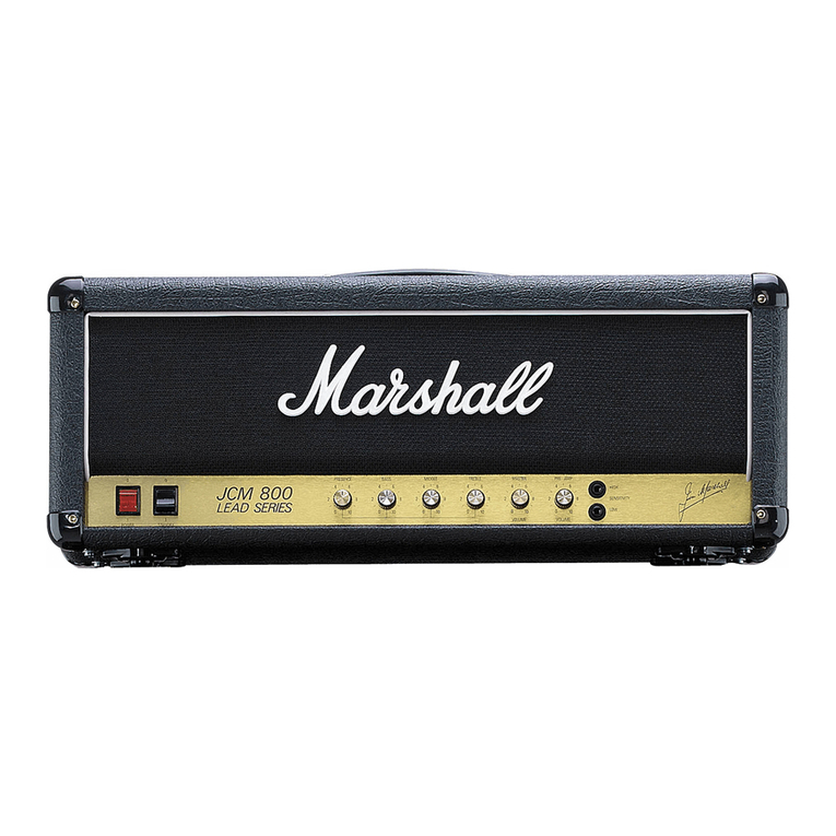 Marshall Amplification JCM800 User manual Marshall Amplification JCM800 User manual