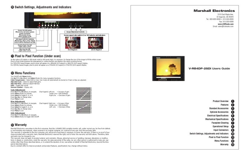 Marshall Electronics V-R84DP-2SDI User manual