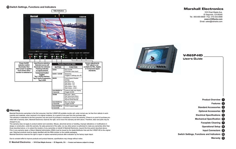 Marshall Electronics V-R65P-HD User manual