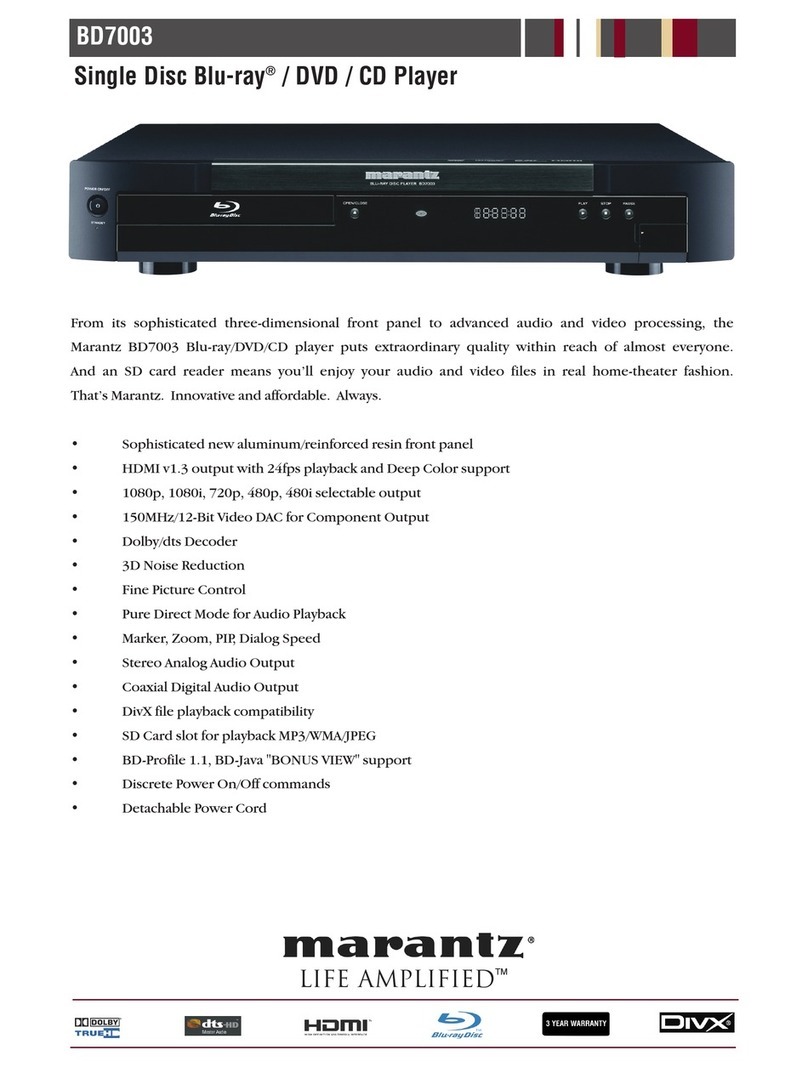 Marantz BD7003 User manual