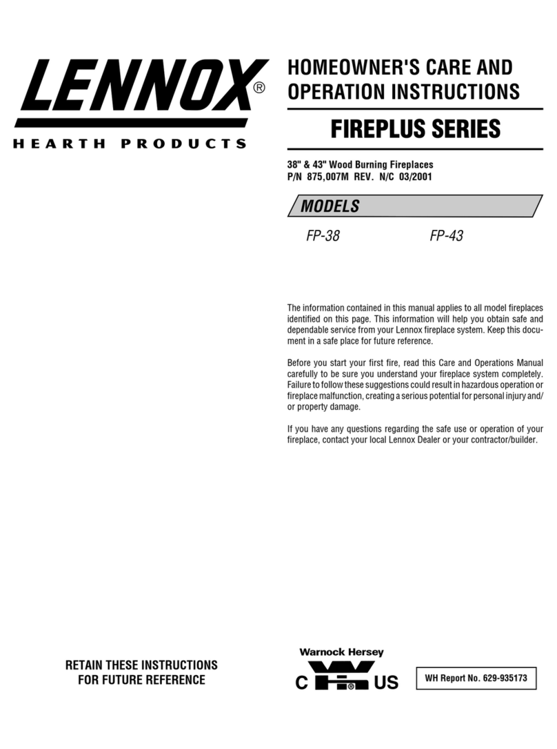 Lennox Hearth Products FP-38 User manual