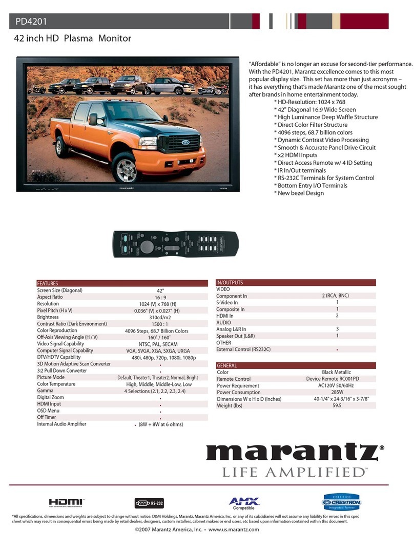 Marantz PD4201 User manual Marantz PD4201 User manual