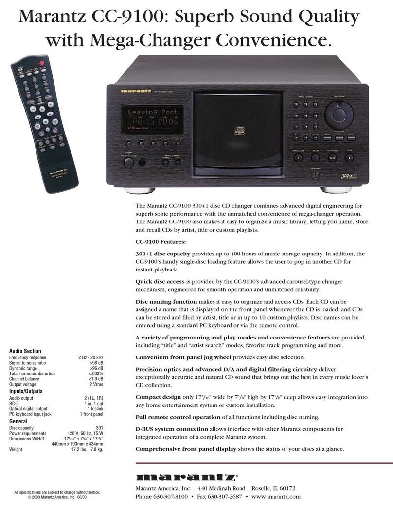 Marantz CC-9100 User manual
