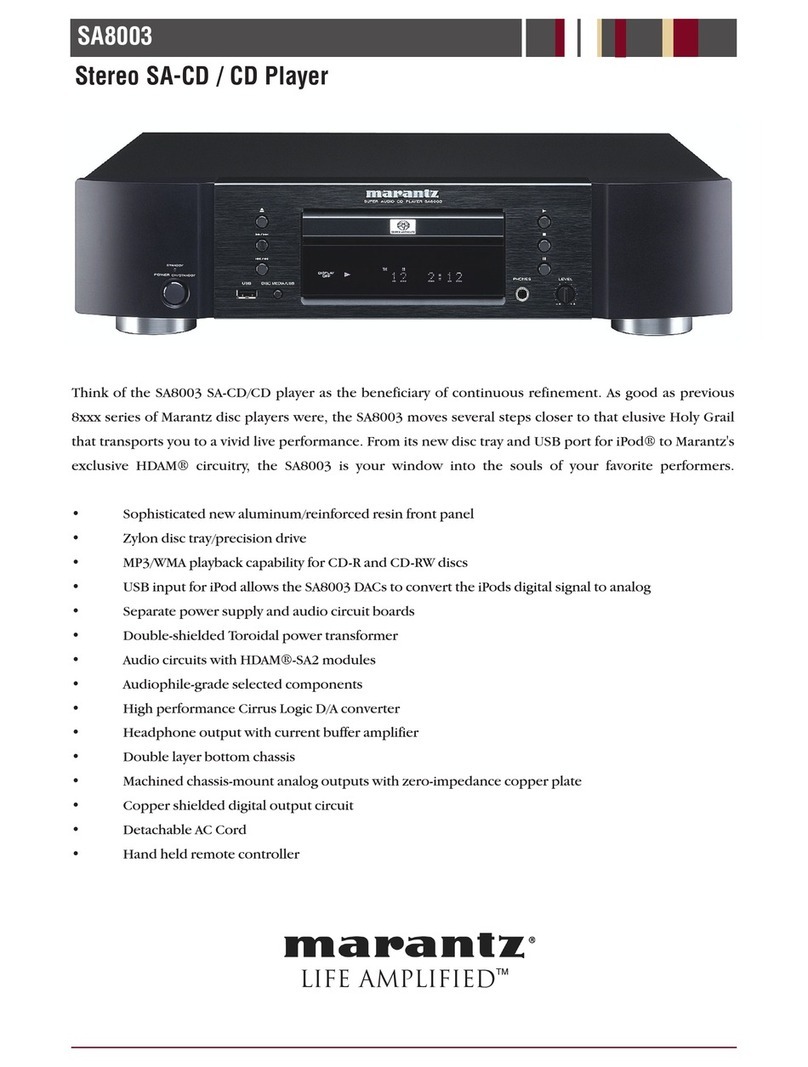 Marantz SA8003 User manual