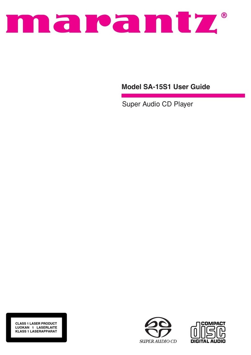 Marantz SA-15S1 User manual Marantz SA-15S1 User manual