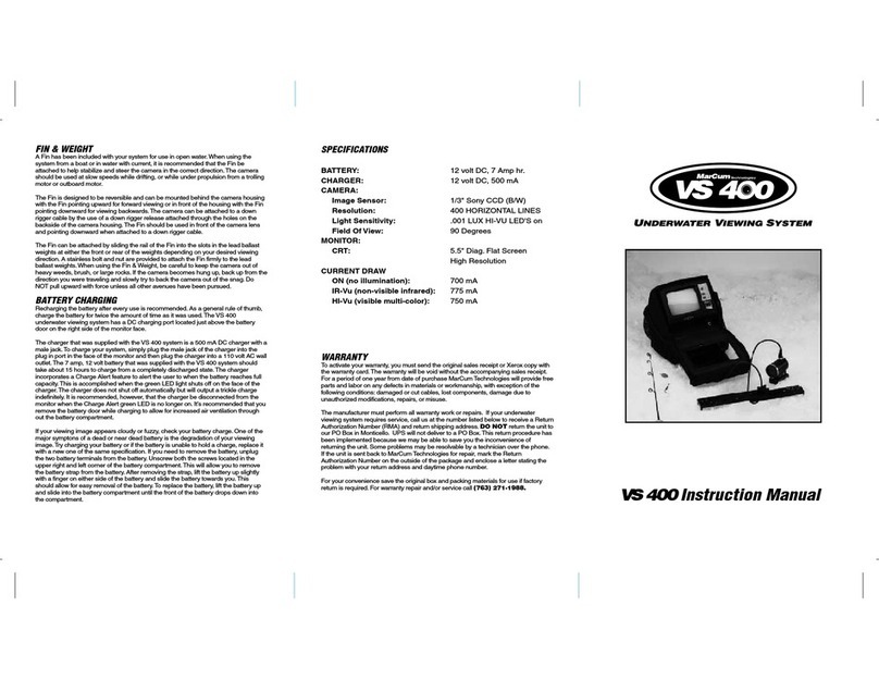 Marcum Technologies Underwater Viewing System VS 400 instruction manual