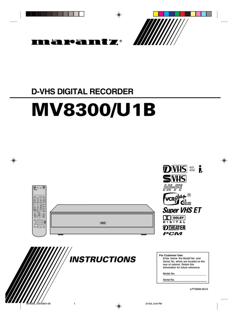 Marantz MV8300_U1B User manual