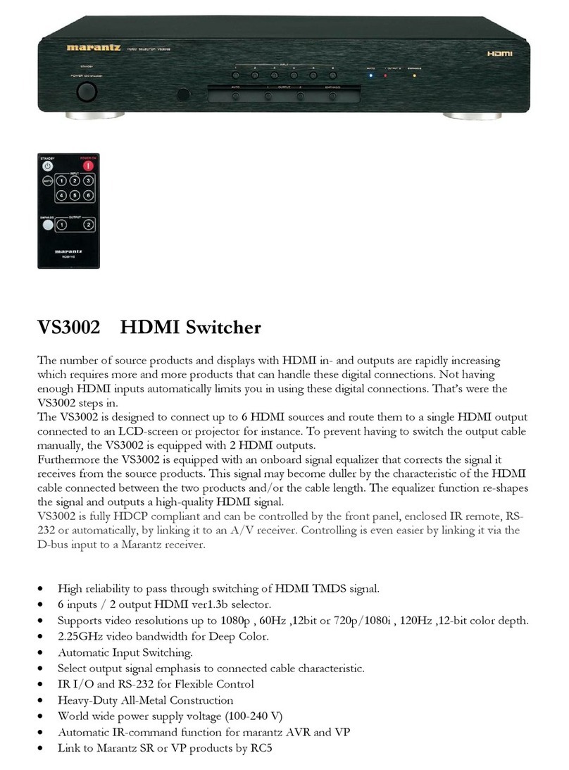 Marantz VS3002 Specification sheet