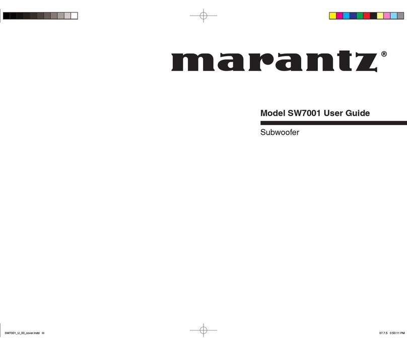 Marantz SW7001 user guide