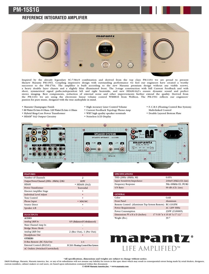 Marantz PM-15S1G User manual