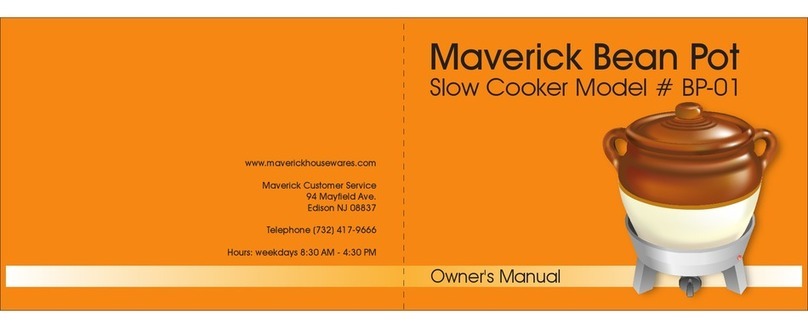 Maverick Bean Pot BP-01 User manual