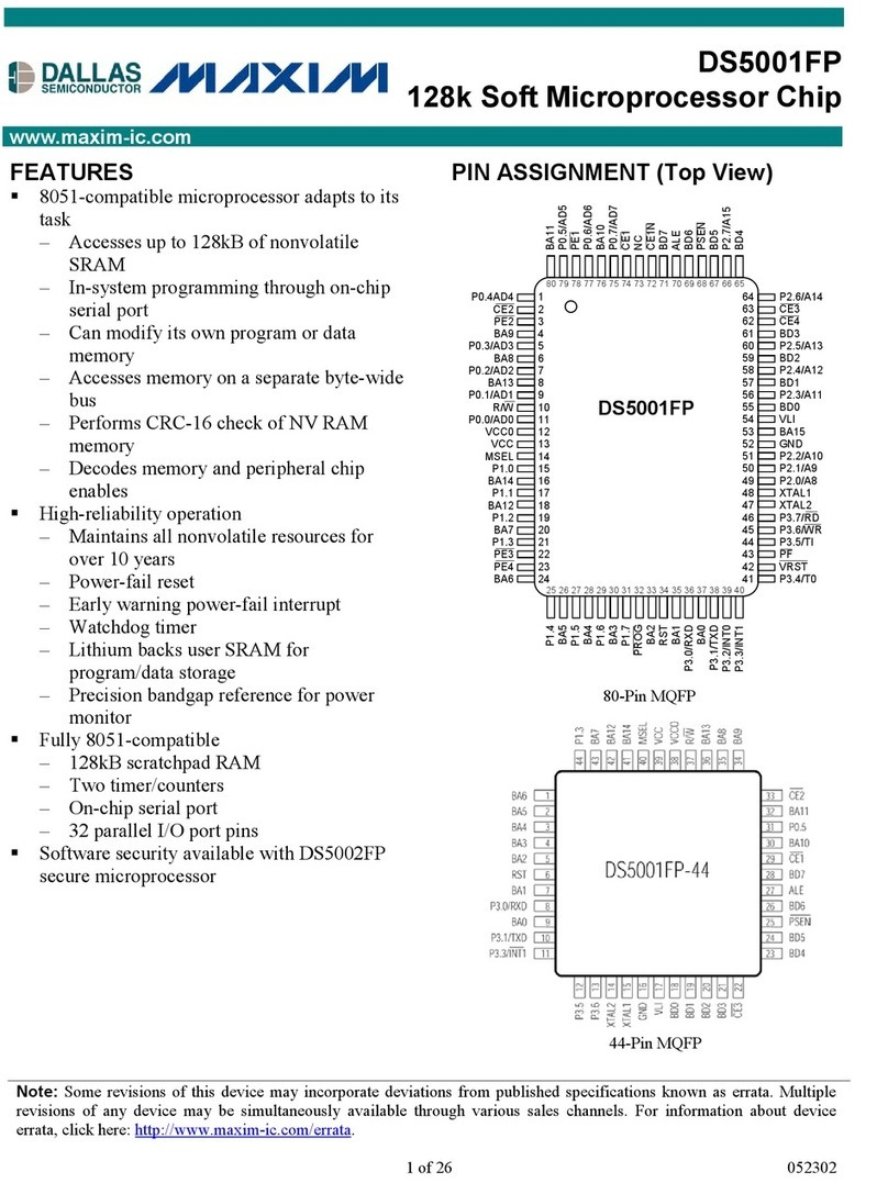 Maxim DS5001FP Specification sheet