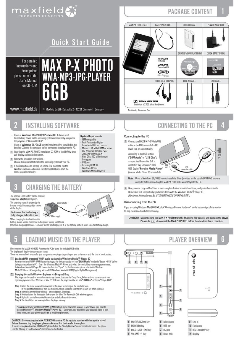 Maxfield 6GB User manual