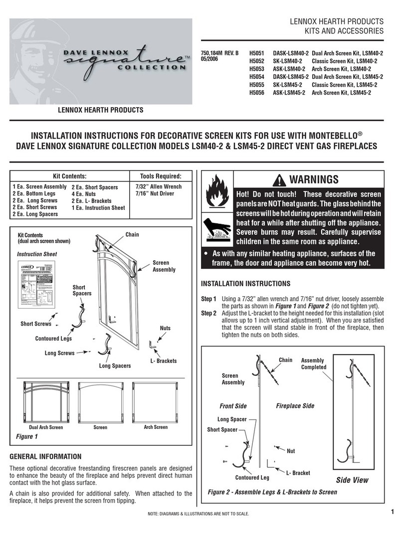 Lennox Hearth Products LSM40-2 installation instructions