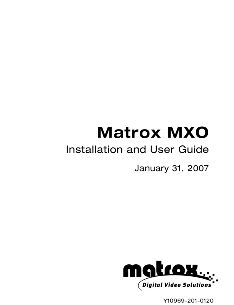 Matrox MXO Installation and user guide