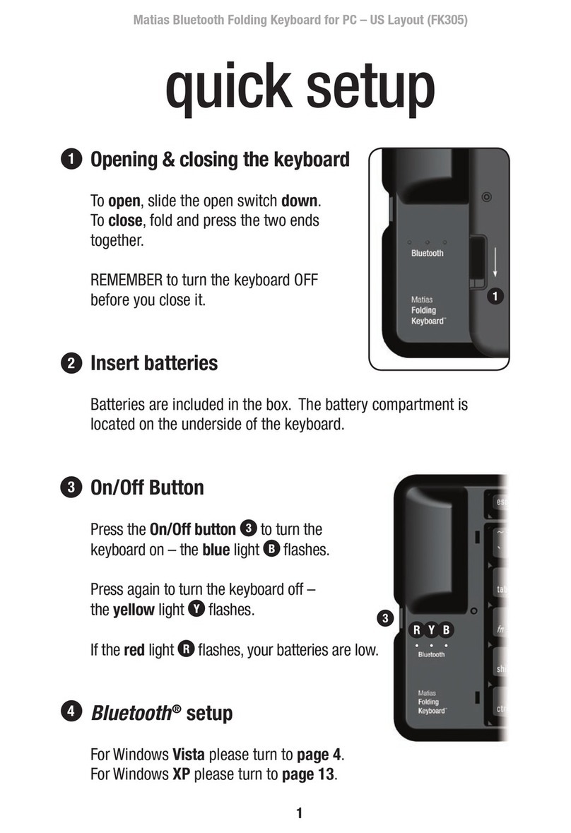 Matias FK305 Specification sheet