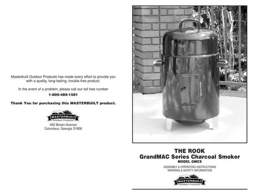Masterbuilt THE ROOK GMCS Assembly and operating instructions Masterbuilt THE ROOK GMCS Assembly and operating instructions