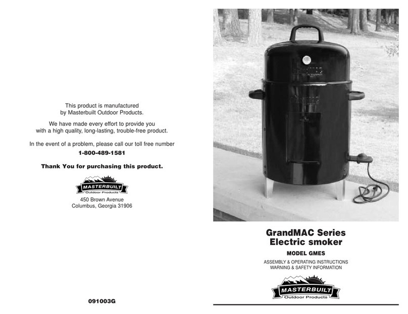 Masterbuilt GMES User manual Masterbuilt GMES User manual