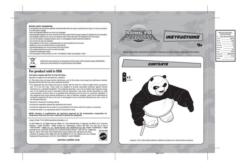 Mattel M2708-0920 instructions