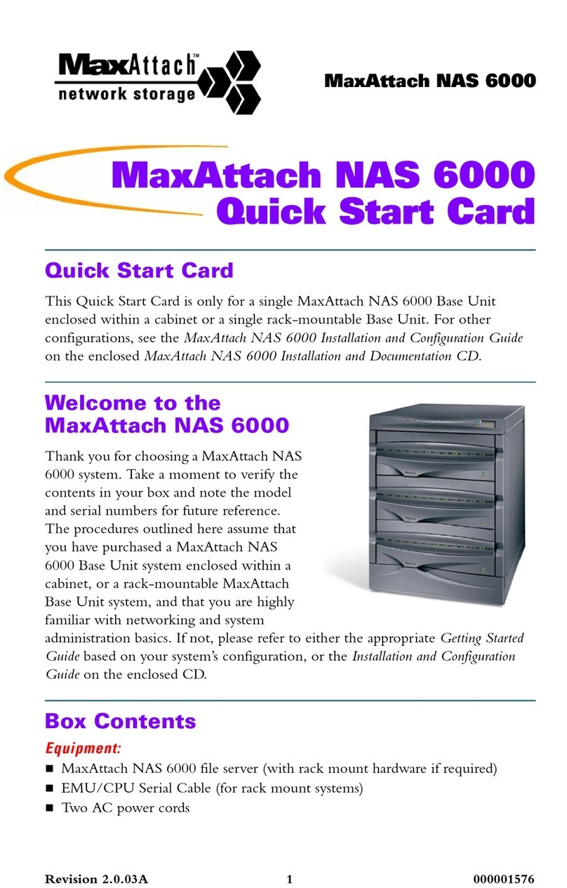 Maxtor MaxAttach NAS 6000 Quick start card