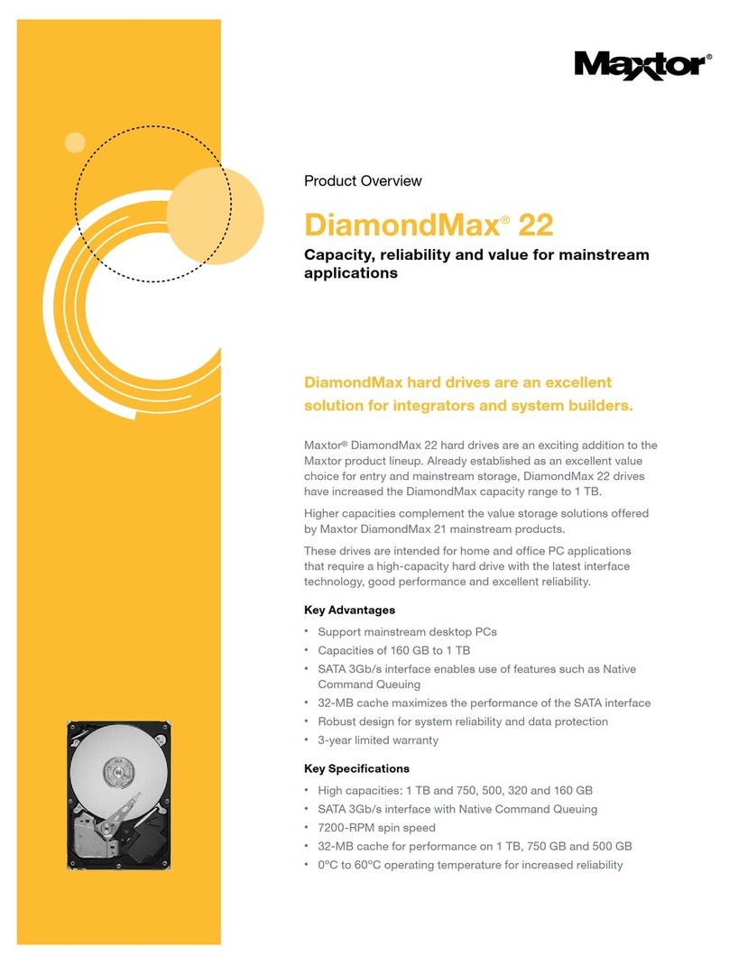 Maxtor DiamondMax 22 Operating and safety instructions Maxtor DiamondMax 22 Operating and safety instructions