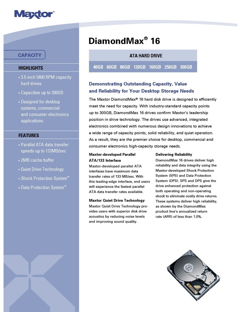 Maxtor DiamondMax 4A160J0 datasheet