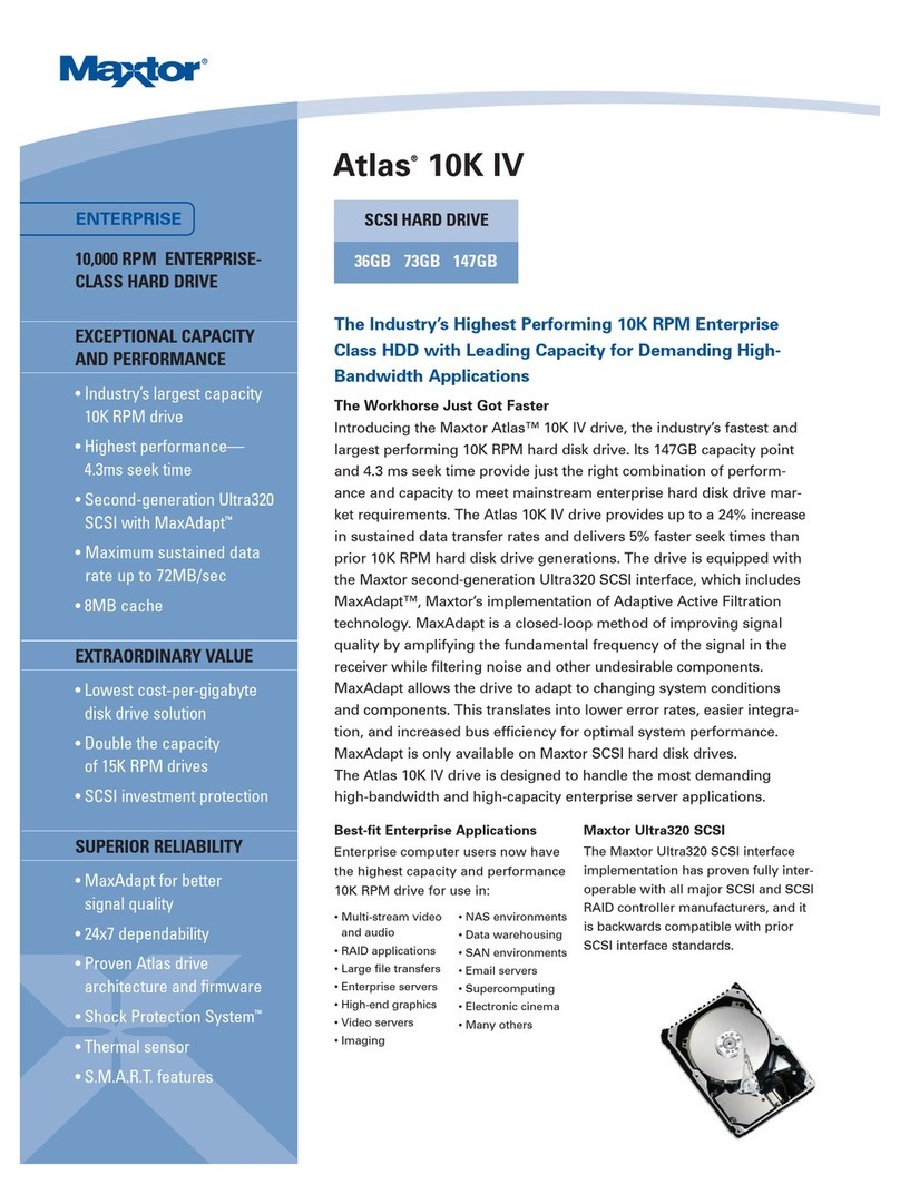 Maxtor ATLAS 10K IV User manual