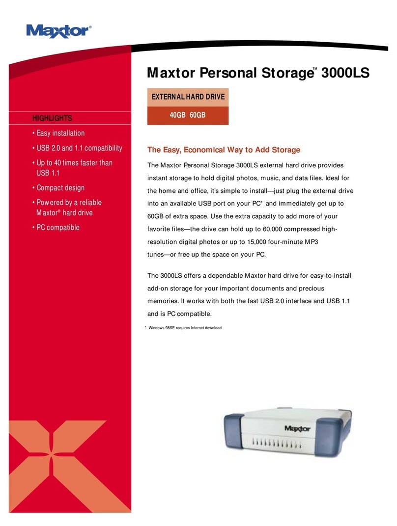 Maxtor Personal Storage 3000LS User manual