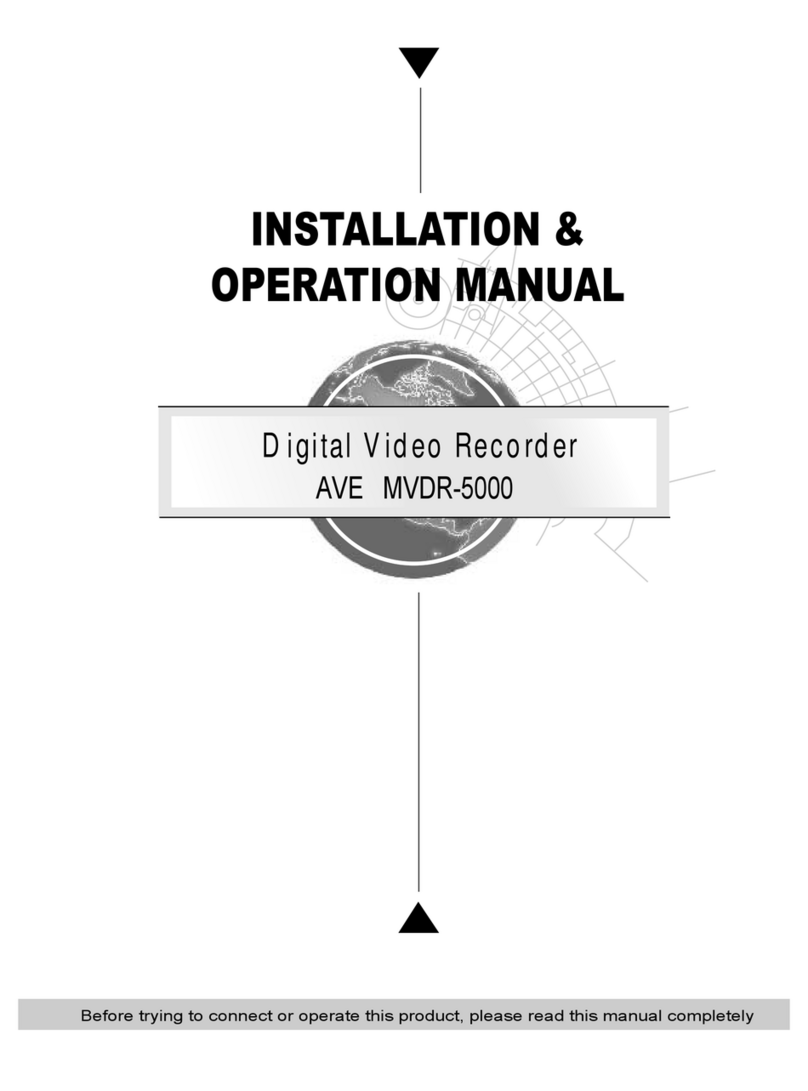 Maxtor AVE MVDR-5000 Installation & operation manual