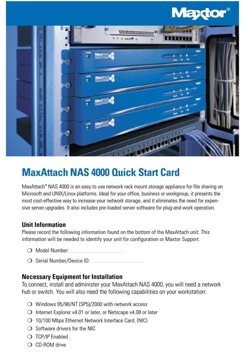 Maxtor MaxAttach NAS 4000 User manual