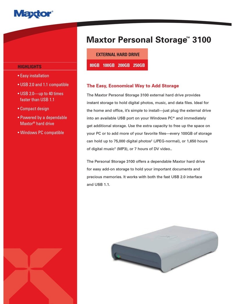Maxtor Personal Storage 3100 User manual Maxtor Personal Storage 3100 User manual