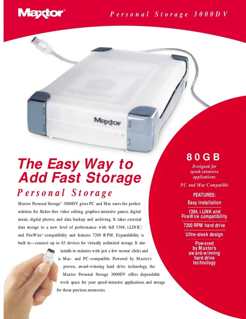 Maxtor Personal Storage 3000DV User manual