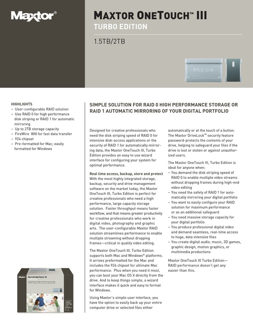 Maxtor ONETOUCH STM315004OTDB06-RK User manual