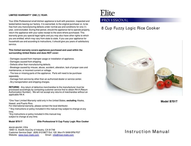 Elite Professional B701T instruction manual Elite Professional B701T instruction manual