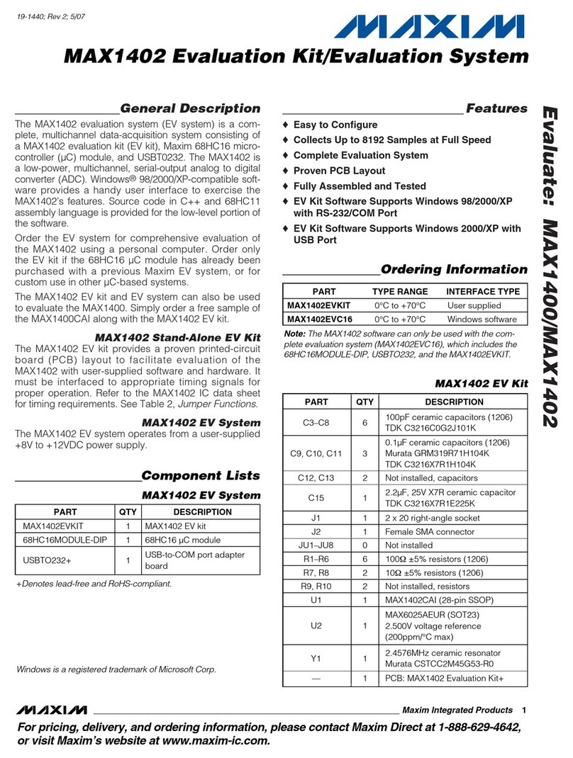Maxim MAX1402 User manual