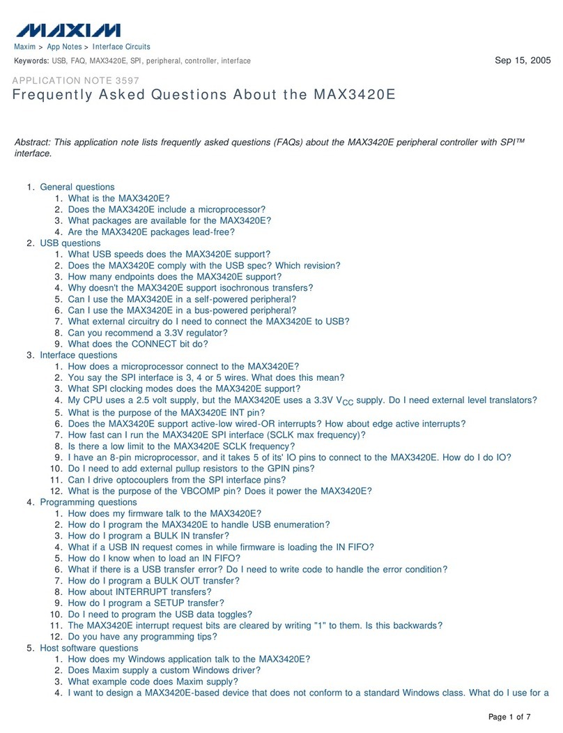 Maxim MAX3420E Frequently asked questions