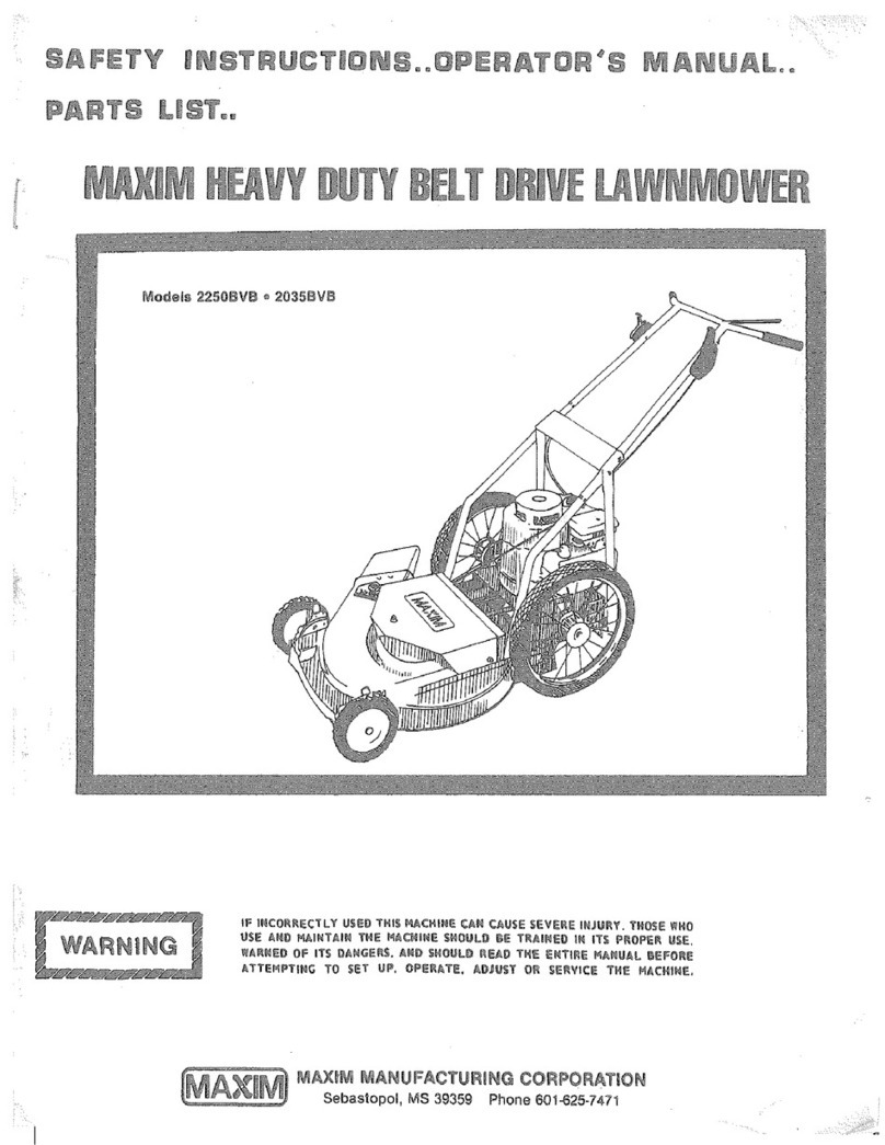 Maxim 2035BVB Operator's manual and parts list