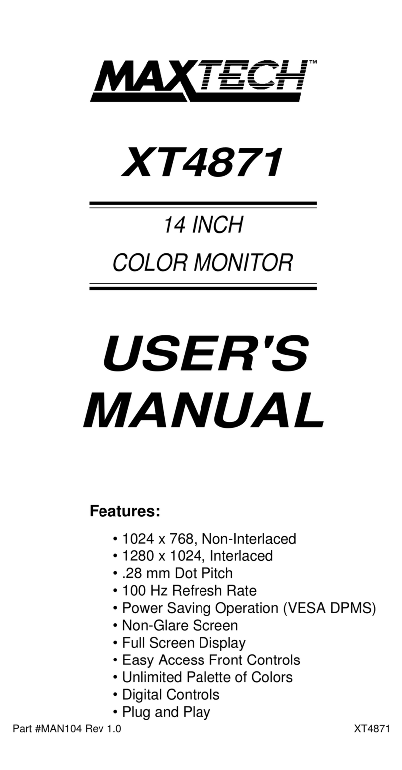 MaxTech XT4871 User manual